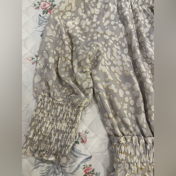 Buddy Love Zozo Dress Grey Gold size Small - Picture 8 of 10